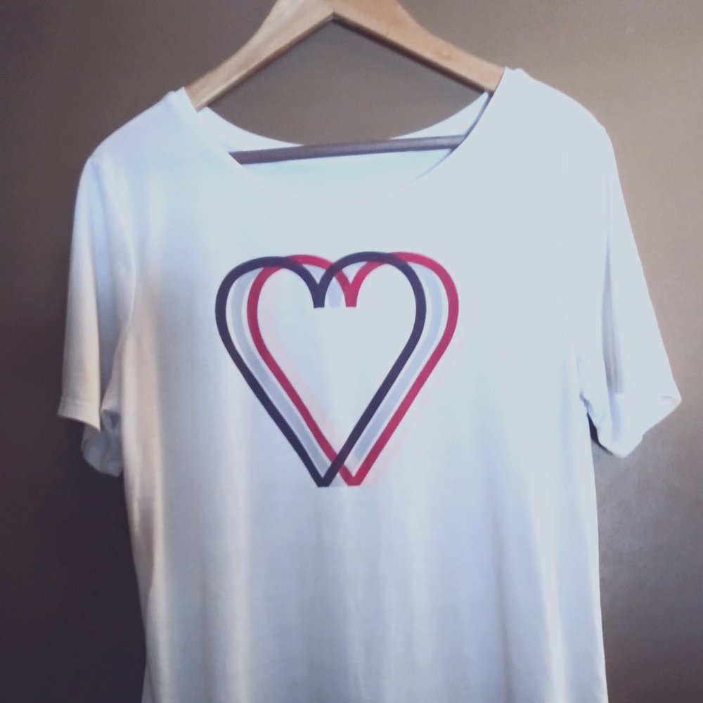 "Heart to Heart with You' White T-Shirt